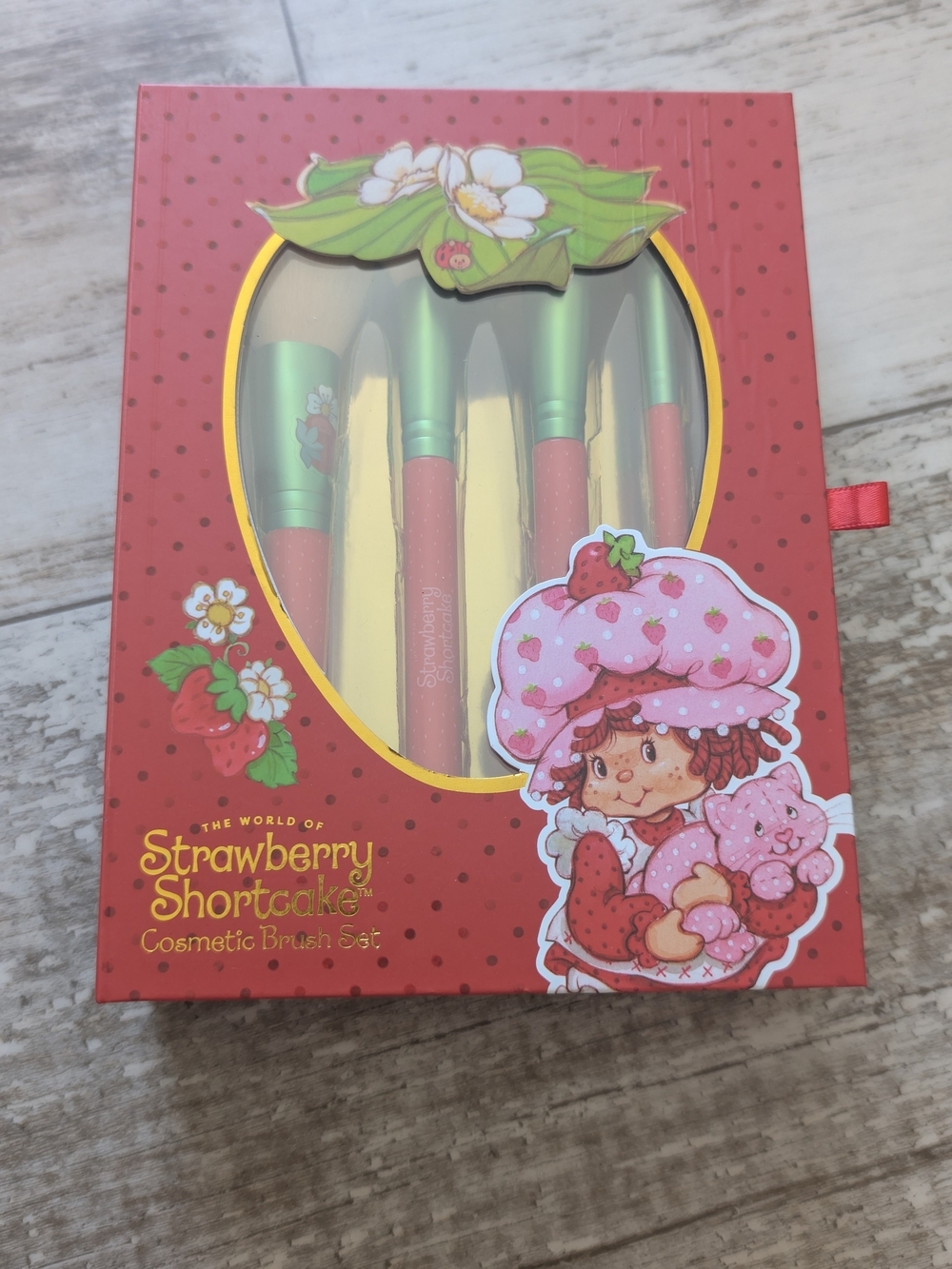 Strawberry Shortcake Pink & Green Cosmetic Brush Set